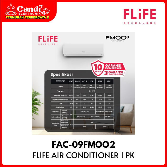Flife Ac Fac-09fmoo2 1 Pk